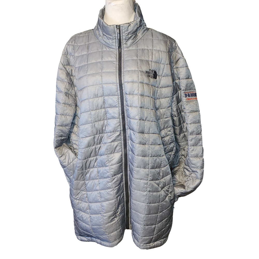 The North Face ThermoBall Eco Puffer Jacket Mens XXL Silver Grey READ